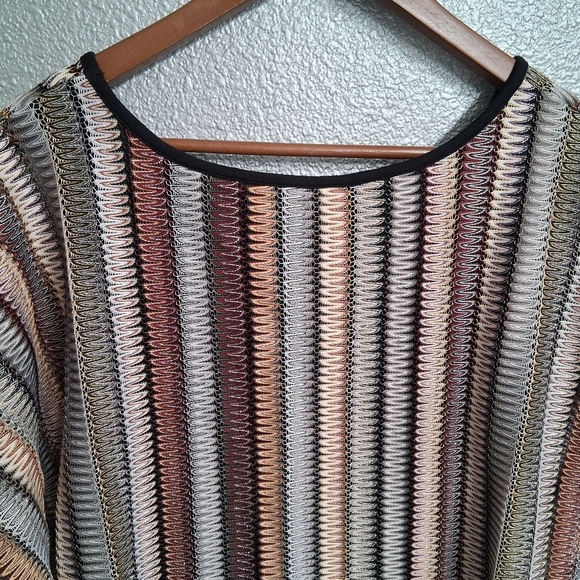 Apt.9 Striped Multicolor Poncho Top  Sizr L - Picture 5 of 14